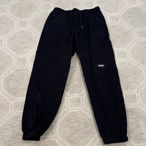 Black Jogger Pants with Logo